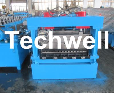 China 1250mm Material Width, Steel Metal Corrugated Panel Forming Machine With Punching for sale