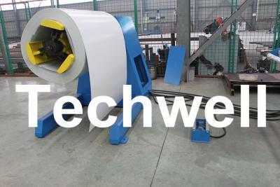 China 5 Tonne hydraulisches Selbst-Decoiler/Uncoiler, das Maschine mit abwickelender Geschwindigkeit 0 - 15m/min kurvt zu verkaufen