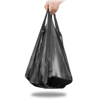 China 0.06 0.07 0.08 0.09 0.1mm Recyclable Dustbin Bags Drawstring Closure for sale