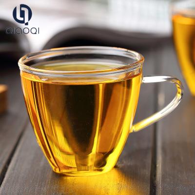China Heat Resisting Latest Fashion small borosilicate glass tea cup China Supplier for sale