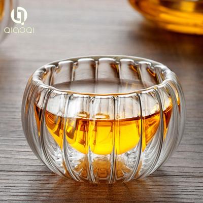 China Exquisite Workmanship Special Discount handmade handle small tea glass cup pumpkin shape for sale