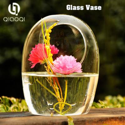 China Useful 2018 Beautiful flower clear tall glass vase for sale
