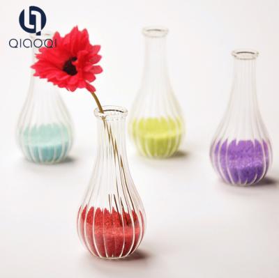 China Promotional gifts Clear round glass flower cylinder glass vase for sale