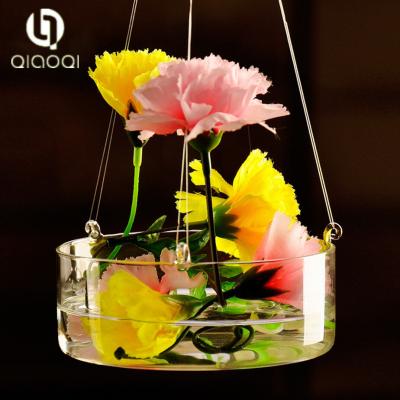 China Rural wind transparent hanging glass vase made in China for sale