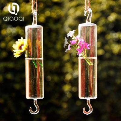 China Long tube double hook hanging hydroponic vase China supplier manufacture for sale