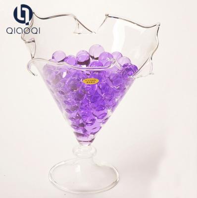 China High Quality Wholesale cup shape cheap glass vase custom LOGO for sale