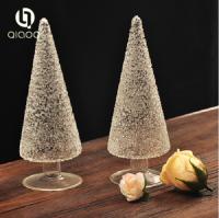 中国 Creative European decorated Christmas tree glass craft handmade 販売のため