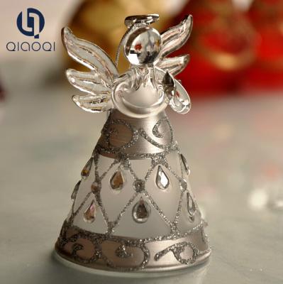 China Christmas Handmade Glass Angel Ornaments For Baby Blessing for sale