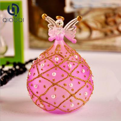 China handmade blowing craft glass butterfly angel for sale