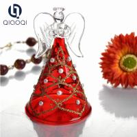 China red christmas decoration glass praying angel for wedding for sale