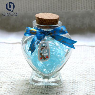 China 65ml Heart shape clear glass bottle manufacturing plant for sale