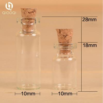 China 0.5 ml small glass tube bottle with cork for sale