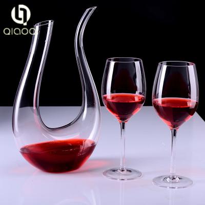China Handmade Lead free Fashion Crystal Glass Wine Decanter OEM Logo Printing for sale