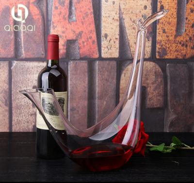China Hand Blown Squirrel shaped Crystal Glass Wine Decanter with Art Design for sale
