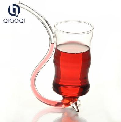 China Free Sample Special single wall drinking glass cup bamboo shape for sale