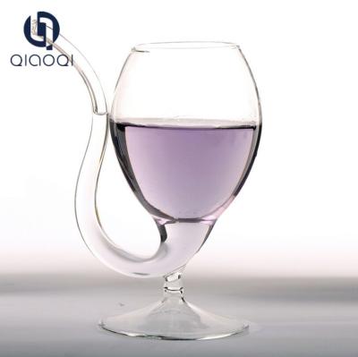 China Bottom Price Welcome Wholesale single wall mouth blown glass cup with side suction for sale