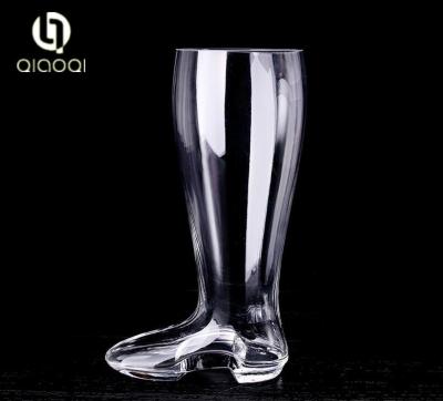China New Wholesale Quality 350ml single wall mug coffee glass cup boots shape for sale