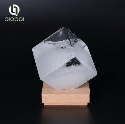 China Rich experience ship to FBA warehouse Water Cube shape Storm glass bottle for sale