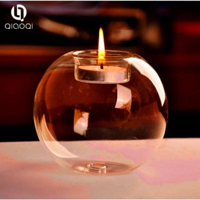 China Wedding decoration romantic clear glass candle holder Supreme Quality Special Discount for sale