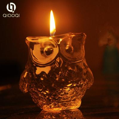 China European owl shape transparent candlestick manufacturer for sale