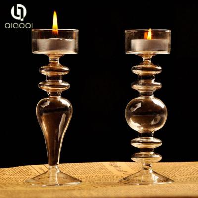 China Western restaurant use glass candle holder at cheap price for sale