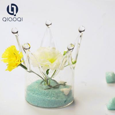 China Hot Sale Promotion China High Strength large glass candle holder crafts for sale