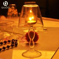 중국 desk lamp design transparent Glass Candle Holder 판매용