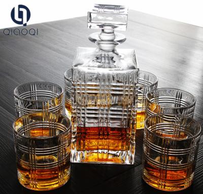 China Restaurant Wholesale Cheap crystal glass whisky decanter set for sale