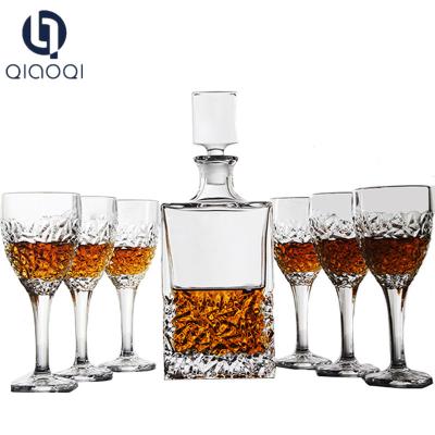 China Crystal Glass Special Discount lead free glass decanter set for sale