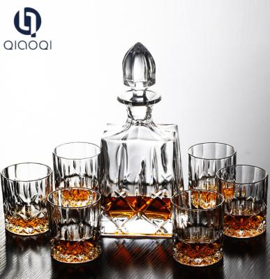 China Hot Sell Crystal wine Decanter Whiskey Glass Decanter Set for sale