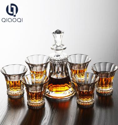 China Promotional gifts Various Market clear wine decanter and glass set for sale