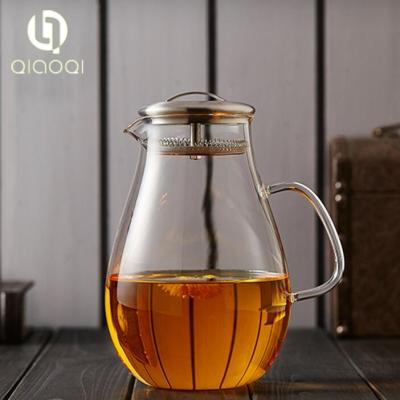 China Hiqh Quality Borosilicate Glass Cold water pots Water Jug With Lid for sale