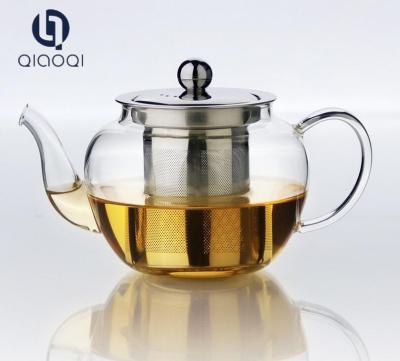 China 500ml Borosilicate Glass Teapot With Infuser tableware for sale