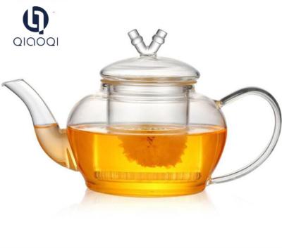 China Wedding Newest Design heat resistant glass tea pot for tea for sale