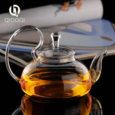 China Best Choice Home Decoration transparent borosilicate glass tea pot for sale