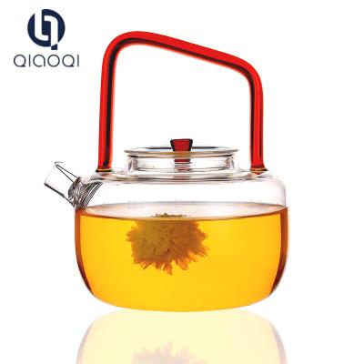China Direct Factory Price Good Quality handmade glass tea pot 650ml for sale