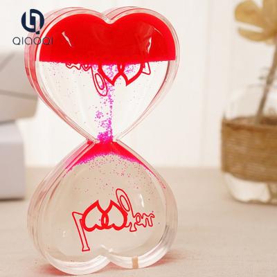 China Top Quality Cute Promotion acrylic oil sand timer hourglass Factory for sale