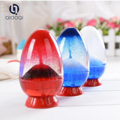 China Decoration Design Different Handcrafted Volcanic eruptions oil Hourglass for sale