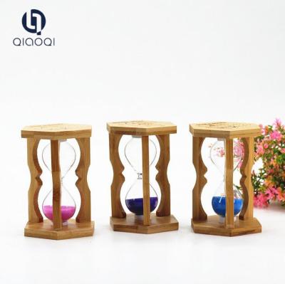 China China Factory Price Cute Wooden Hourglass Timer For Children for sale