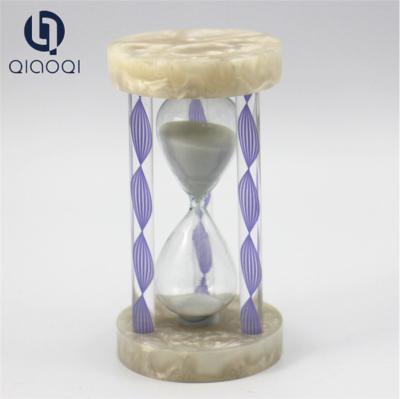 China Home Garden Promotional Wholesale Circular marble hourglass 5 mins for sale