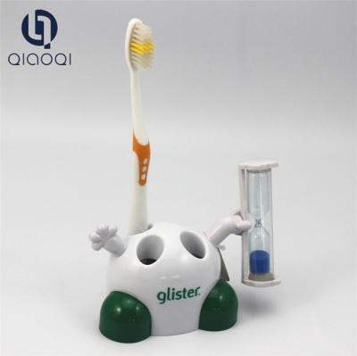 China unique plastic toothbrush frame with sandtimer hourglass wholesale for sale