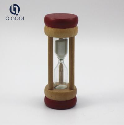 China Home furniture 4mins sand timer hourglass with round small wood frame for sale