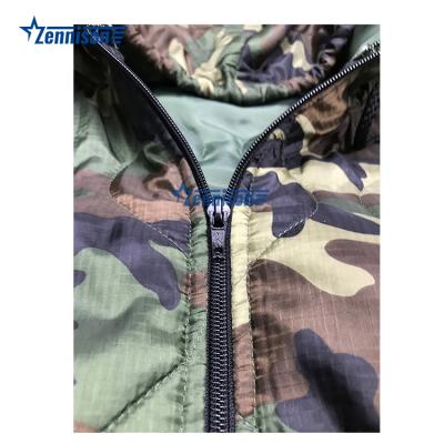 China Lightweight Tactical Camouflage Zipper Up Woobie Hunting Jacket Water Resistance Military Reversible Hoodie for sale