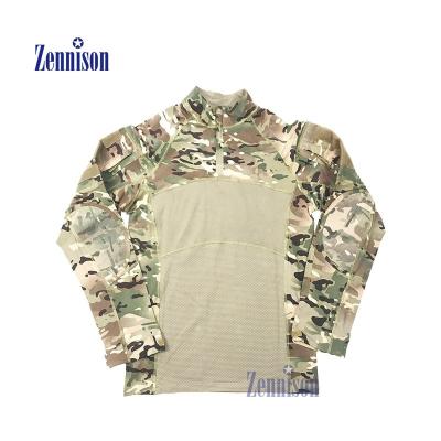 China New Breathable Warm Outdoor Sports Hunting Products Army Combat Suit Camouflage Frog Military Airsoft Shirt for sale