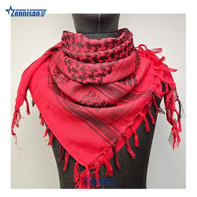 China Soft Touch Feeling 100% Cotton Keffiyeh Hijabs Desert Shemagh Military Tactical Scarf For Men for sale