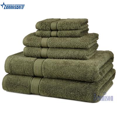 China Sustainable Soft Cotton Bath Tower Face Towel Thicken Strong Water Absorption Military Towel en venta