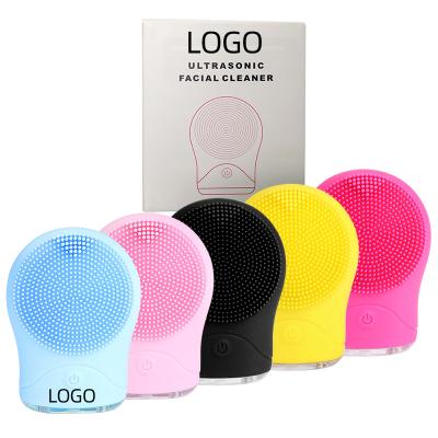 China Private Label USB Recharge Waterproof Vibrating Silicone Waterproof Face Cleansing Brush Electric Facial à venda