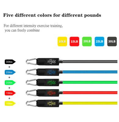 China 1.2m 20LB Yoga Resistance Band , Elastic Stretch Band With Foam Handles for sale