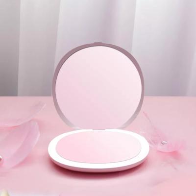 China New Ideas LED Compact Mirror Rechargeable Battery Premium Quality 1X/3X Magnifying Mirror with LED Lights for sale