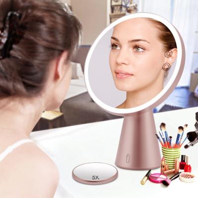 Chine Miroir portatif rond de bureau de la beauté LED de vanité de maquillage de couleur de Pantone à vendre